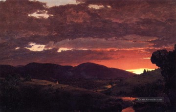  Fluss Kunst - TwilightShort arbitertwixt Tag und Nacht Landschaft Hudson Fluss Frederic Edwin Church